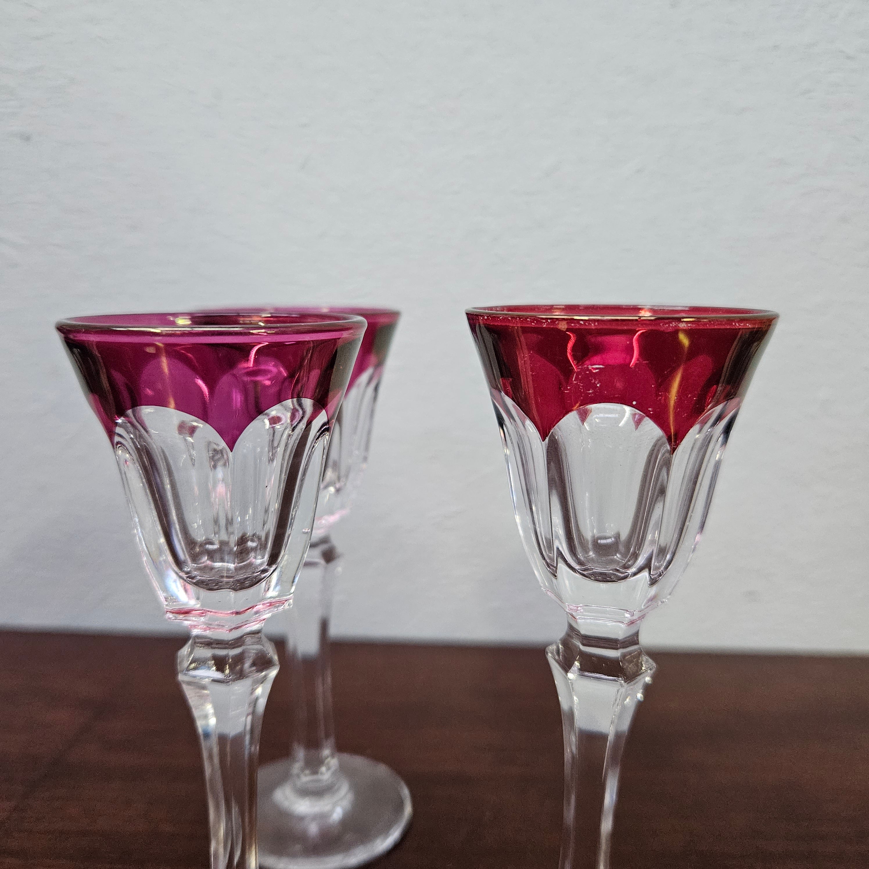 Set of 7 attractive Stemmed Liqueur Glasses | Antique & Vintage | Moonee Ponds Antiques | Australia Wide Delivery