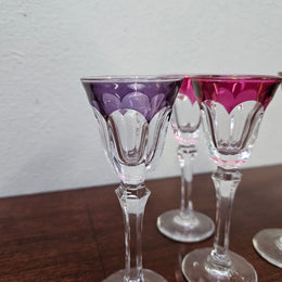 Set of 7 attractive Stemmed Liqueur Glasses