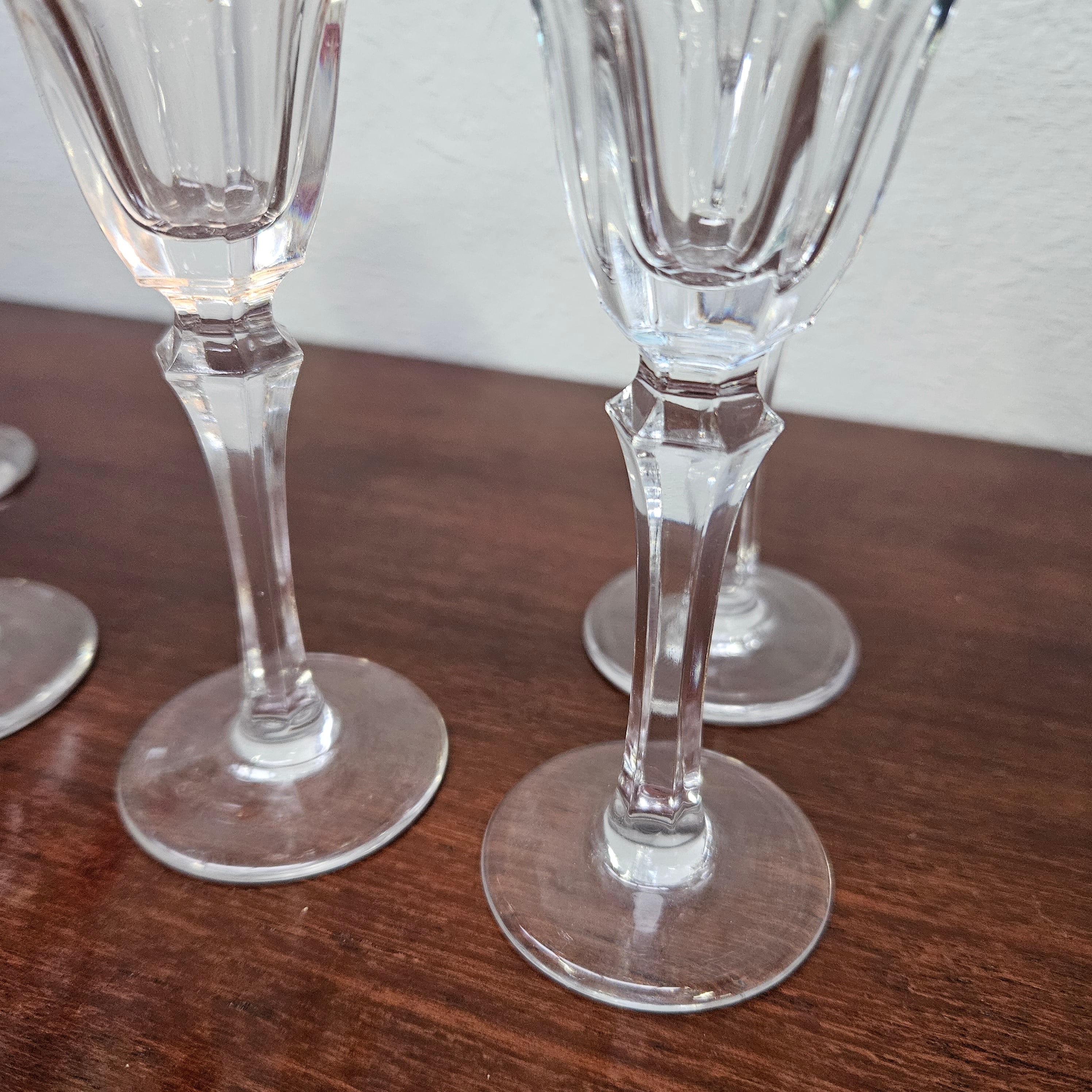 Set of 7 attractive Stemmed Liqueur Glasses | Antique & Vintage | Moonee Ponds Antiques | Australia Wide Delivery