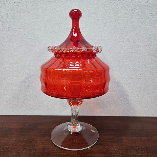 Vintage Italian Glass Apothecary Jar