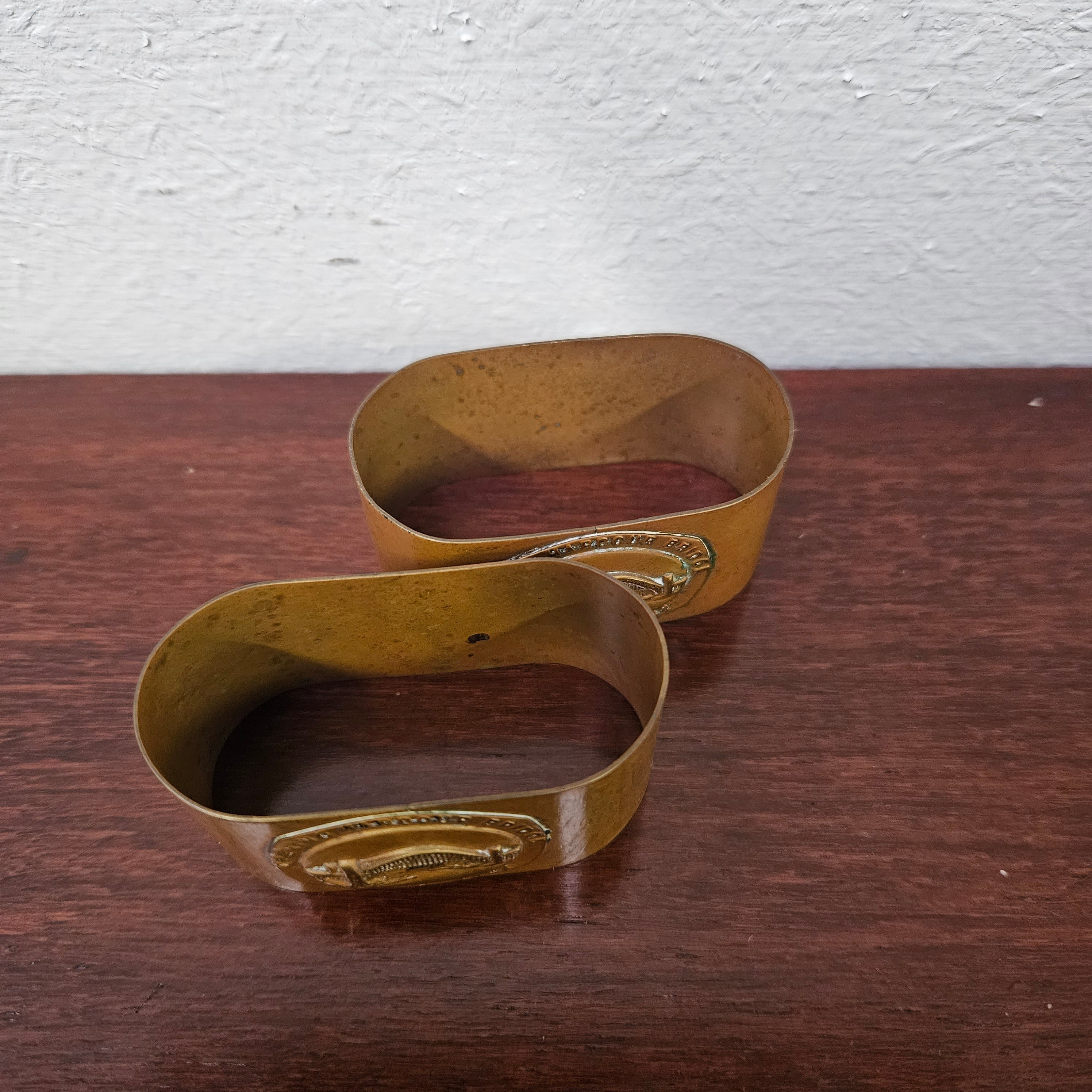 Pair of Vintage Sydney Harbour Bridge Opening Serviette Rings | Antique & Vintage | Moonee Ponds Antiques | Australia Wide Delivery