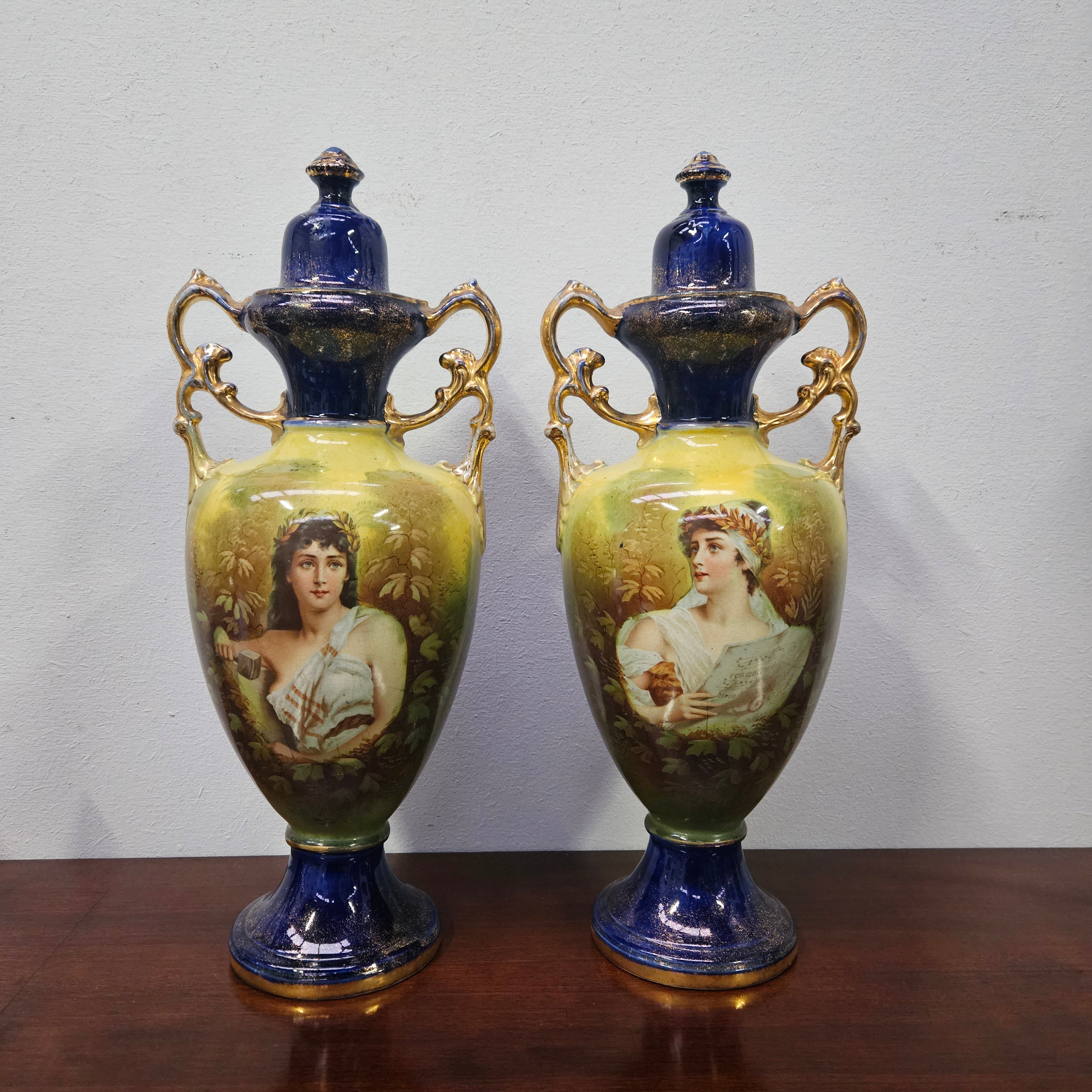 Stunning Pair of Decorative Victorian Vases. | Antique & Vintage | Moonee Ponds Antiques | Australia Wide Delivery