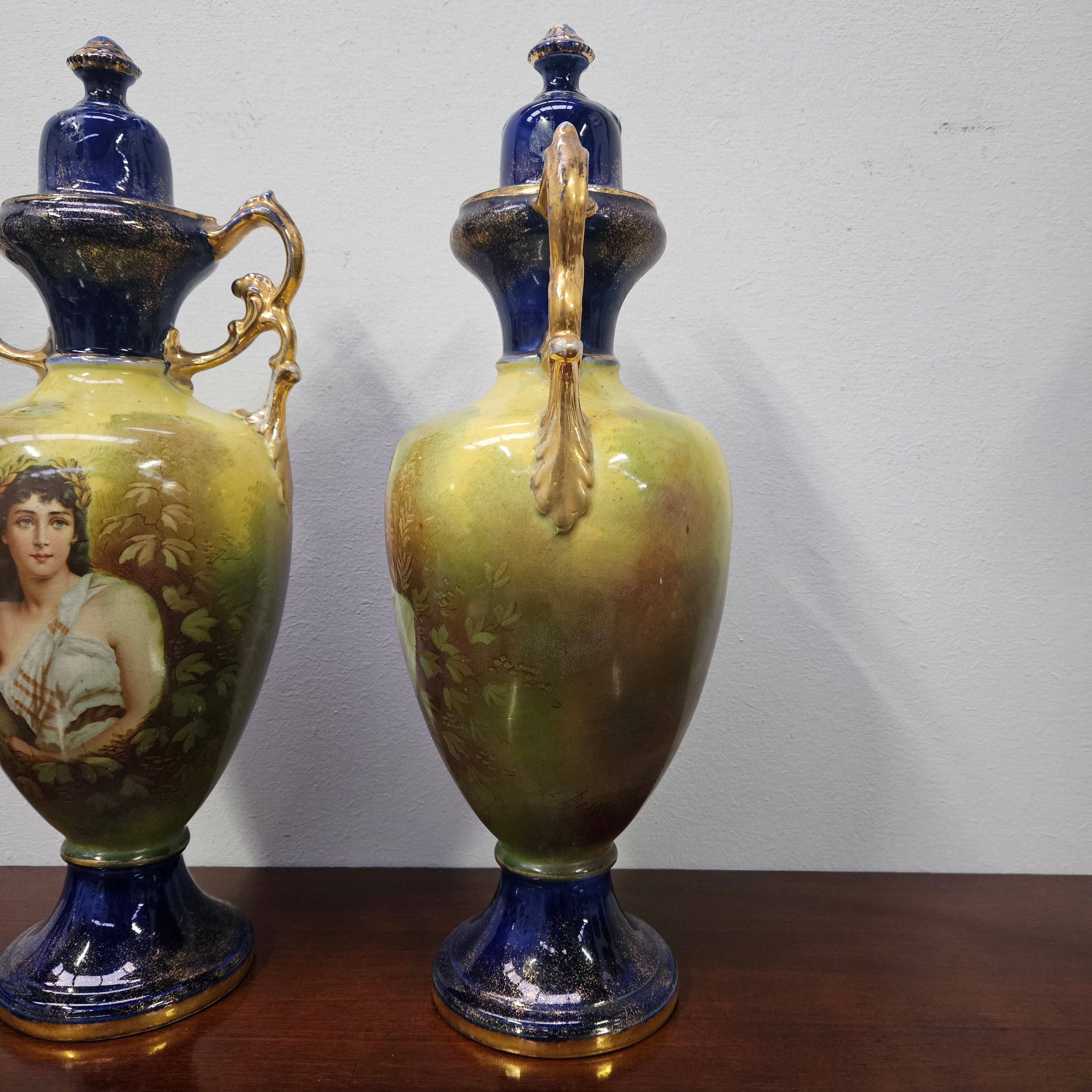 Stunning Pair of Decorative Victorian Vases. | Antique & Vintage | Moonee Ponds Antiques | Australia Wide Delivery