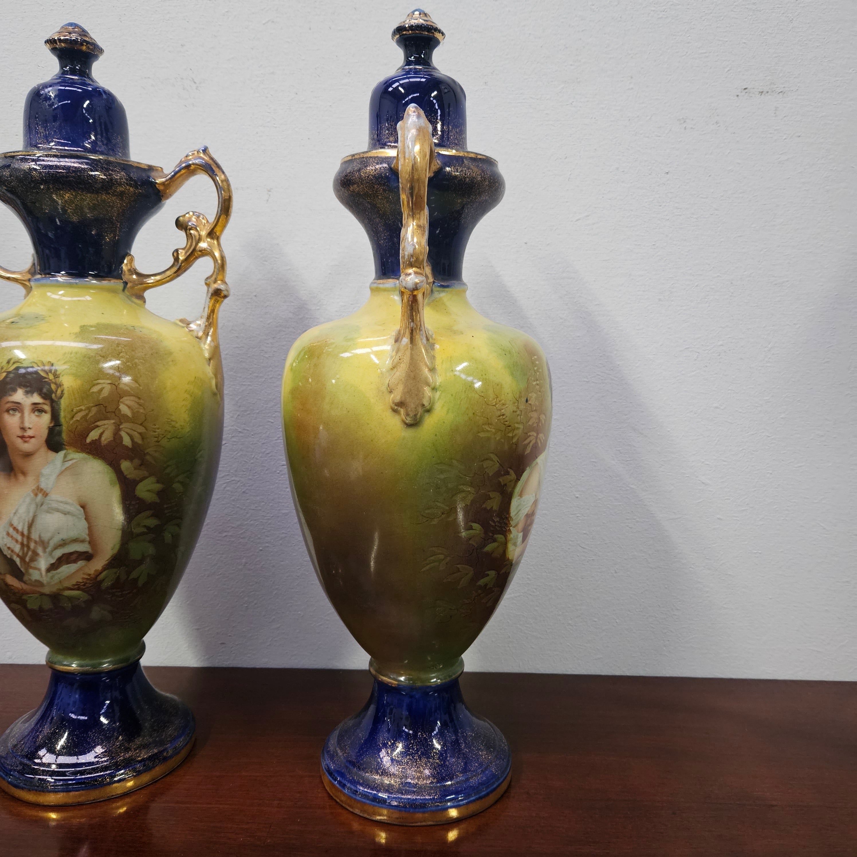 Stunning Pair of Decorative Victorian Vases. | Antique & Vintage | Moonee Ponds Antiques | Australia Wide Delivery