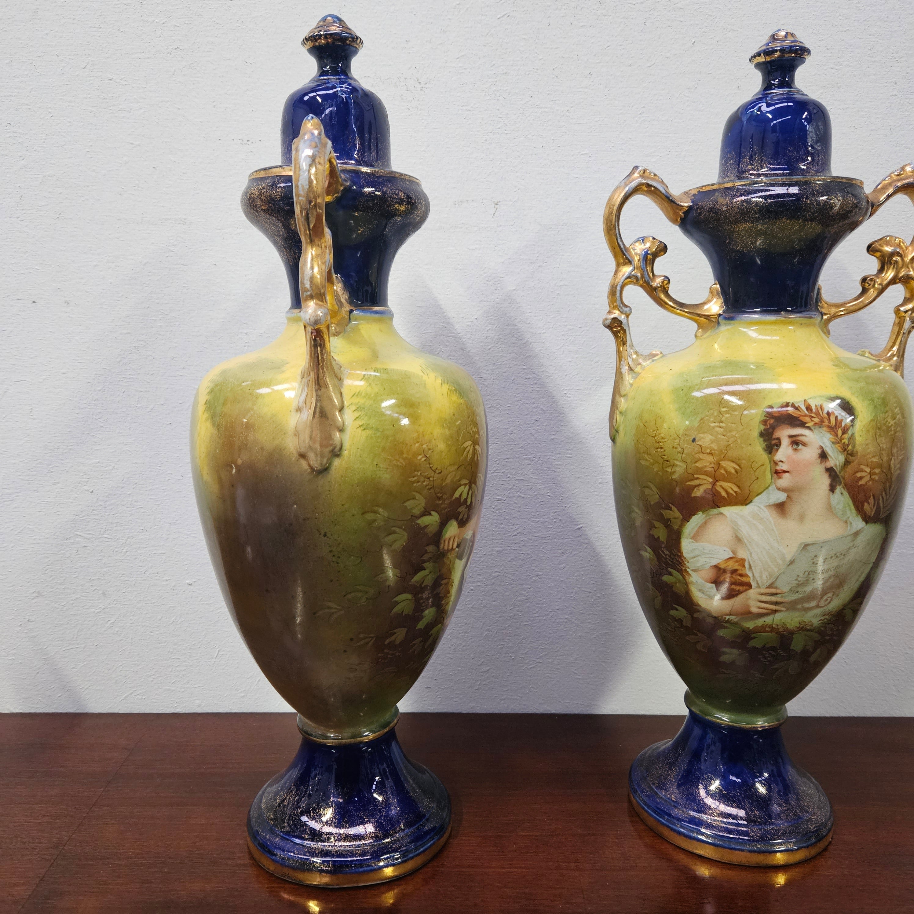 Stunning Pair of Decorative Victorian Vases. | Antique & Vintage | Moonee Ponds Antiques | Australia Wide Delivery