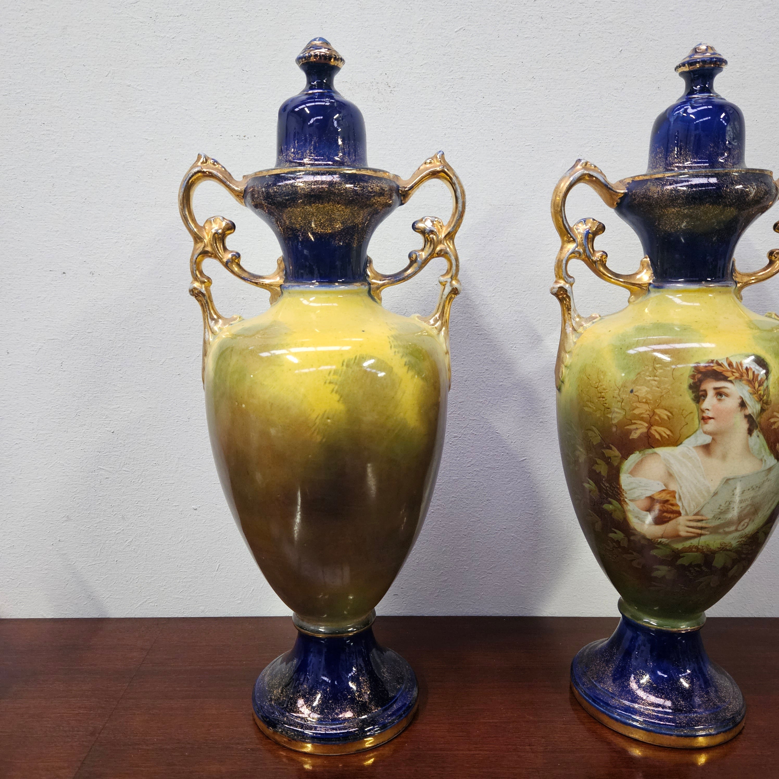 Stunning Pair of Decorative Victorian Vases. | Antique & Vintage | Moonee Ponds Antiques | Australia Wide Delivery