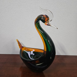 Vintage Murano "Sommerso" Glass Swan | Antique & Vintage | Moonee Ponds Antiques | Australia Wide Delivery