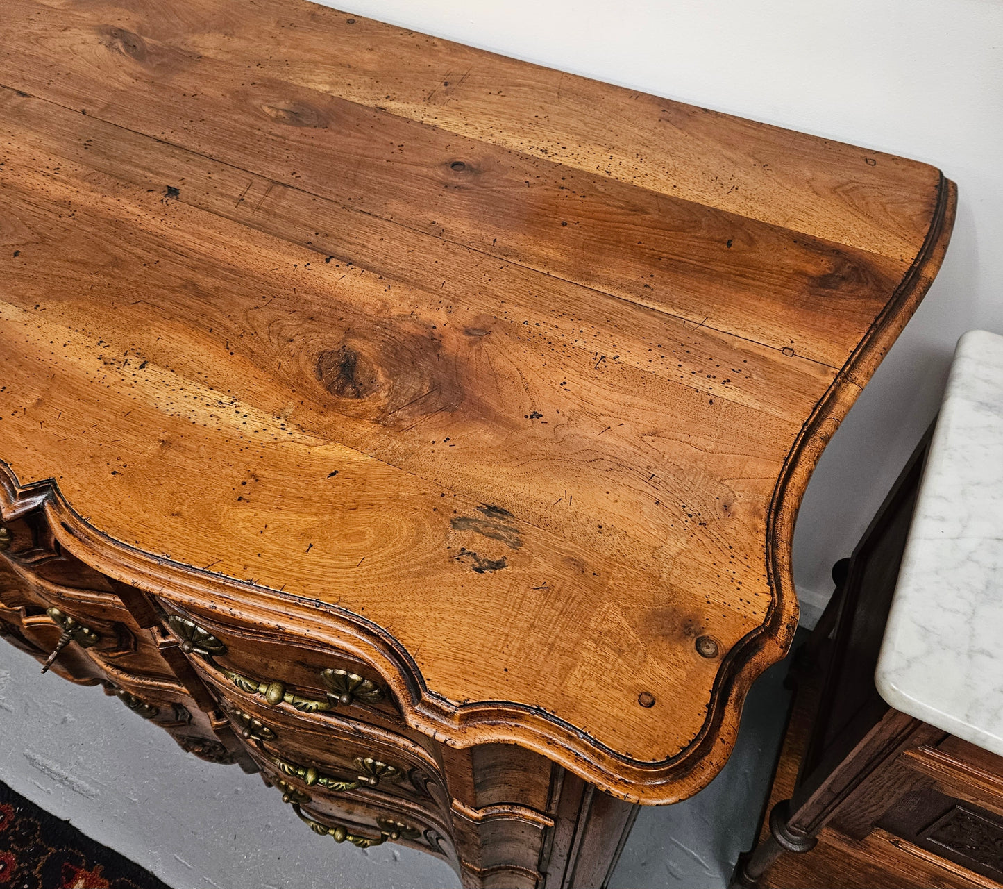 French Walnut Louis XV Style Stunning Chest of Three Drawers