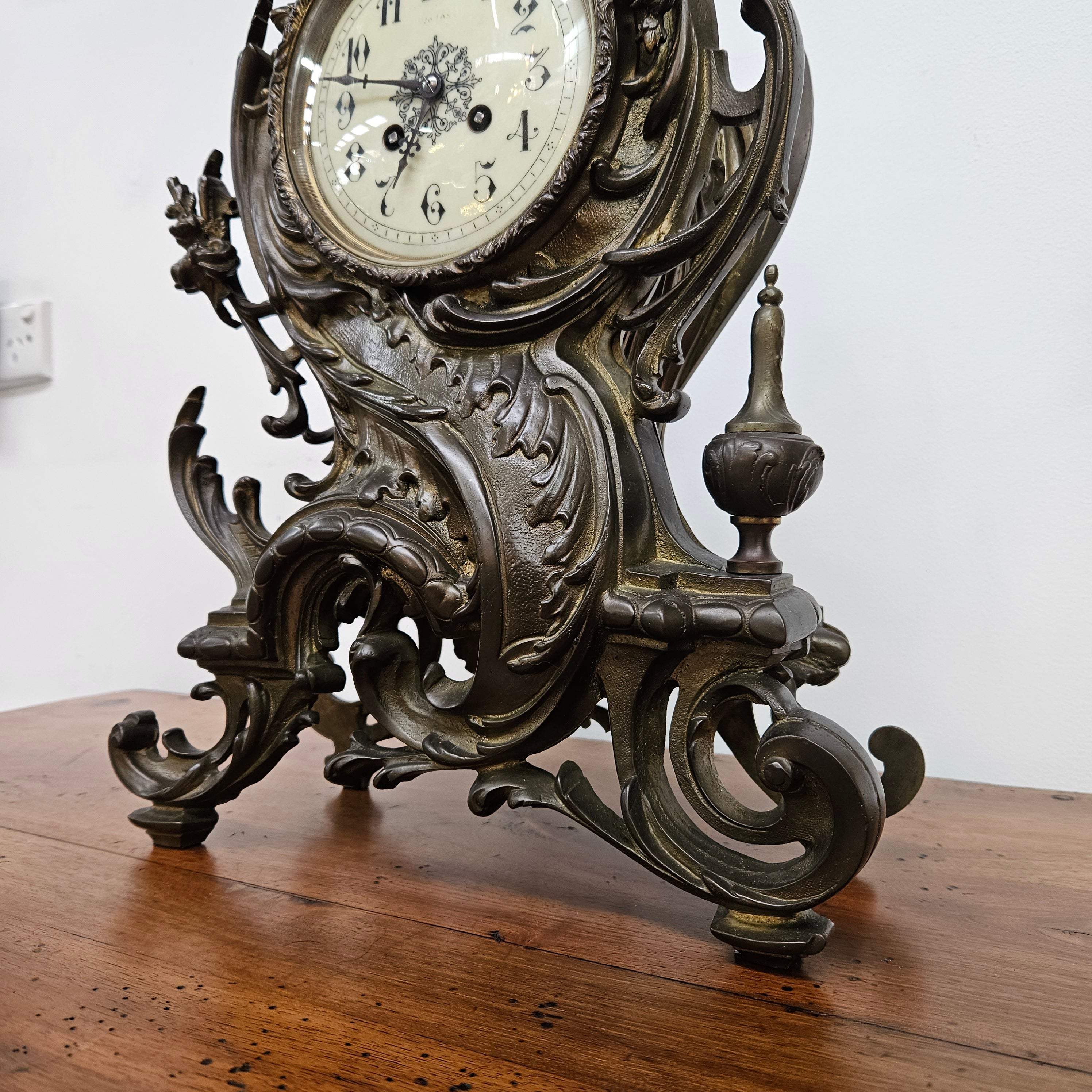 Bronze 19th Century Mantle Clock | Antique & Vintage | Moonee Ponds Antiques | Australia Wide Delivery