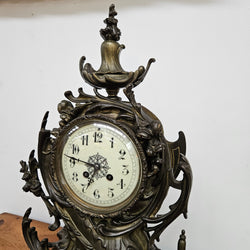 Bronze 19th Century Mantle Clock | Antique & Vintage | Moonee Ponds Antiques | Australia Wide Delivery