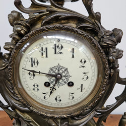 Bronze 19th Century Mantle Clock | Antique & Vintage | Moonee Ponds Antiques | Australia Wide Delivery