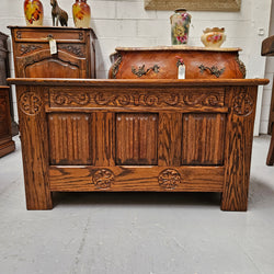 French Provincial Oak Blanket Box | Antique & Vintage | Moonee Ponds Antiques | Australia Wide Delivery