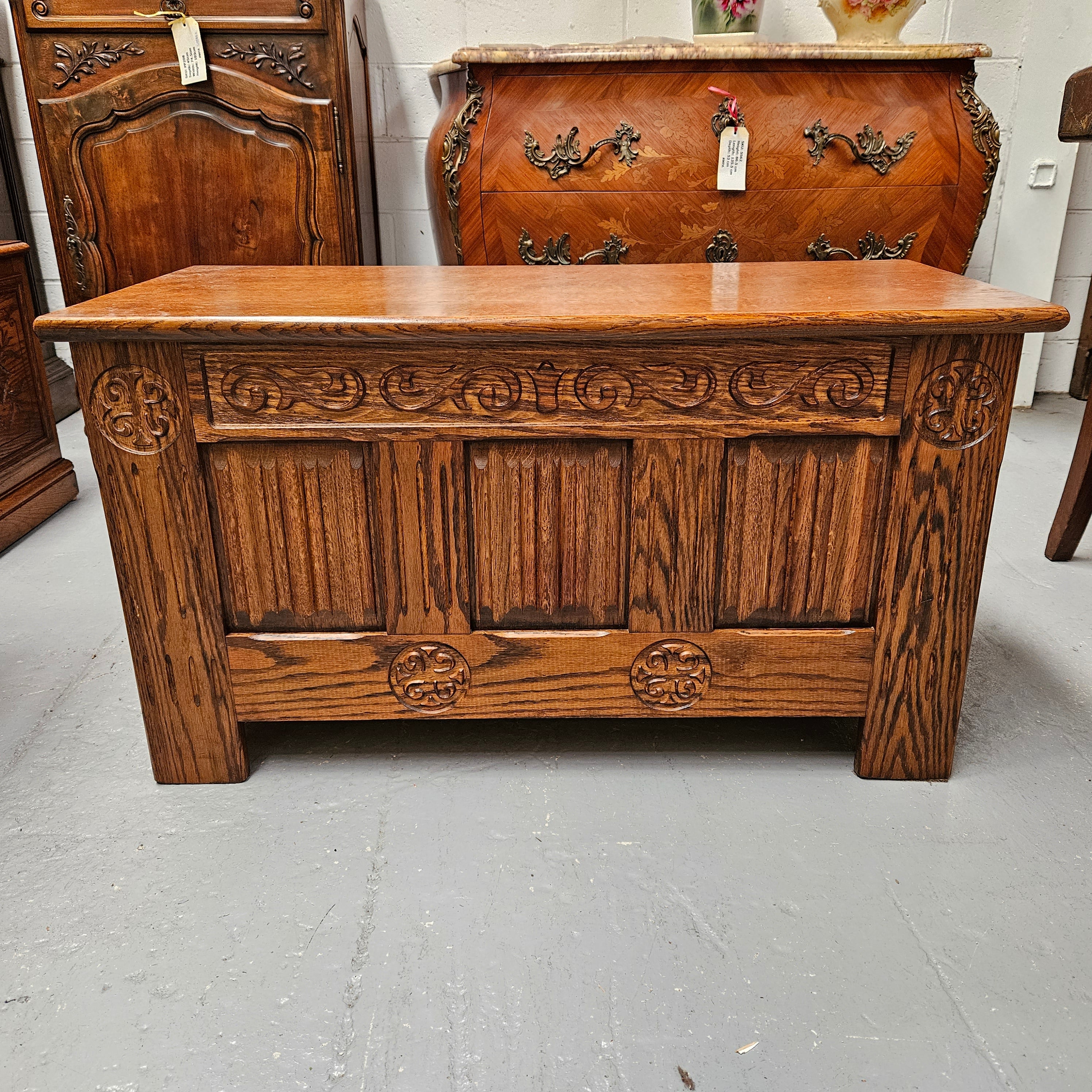 French Provincial Oak Blanket Box | Antique & Vintage | Moonee Ponds Antiques | Australia Wide Delivery