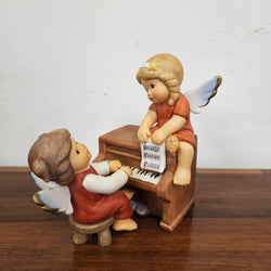 Delightful 2 pce Musical Goebel Angels on Piano | Antique & Vintage | Moonee Ponds Antiques | Australia Wide Delivery