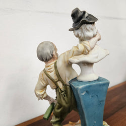 Vintage Italian Ceramic Statue 'Drinking Pals' | Antique & Vintage | Moonee Ponds Antiques | Australia Wide Delivery