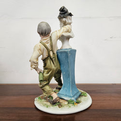 Vintage Italian Ceramic Statue 'Drinking Pals' | Antique & Vintage | Moonee Ponds Antiques | Australia Wide Delivery