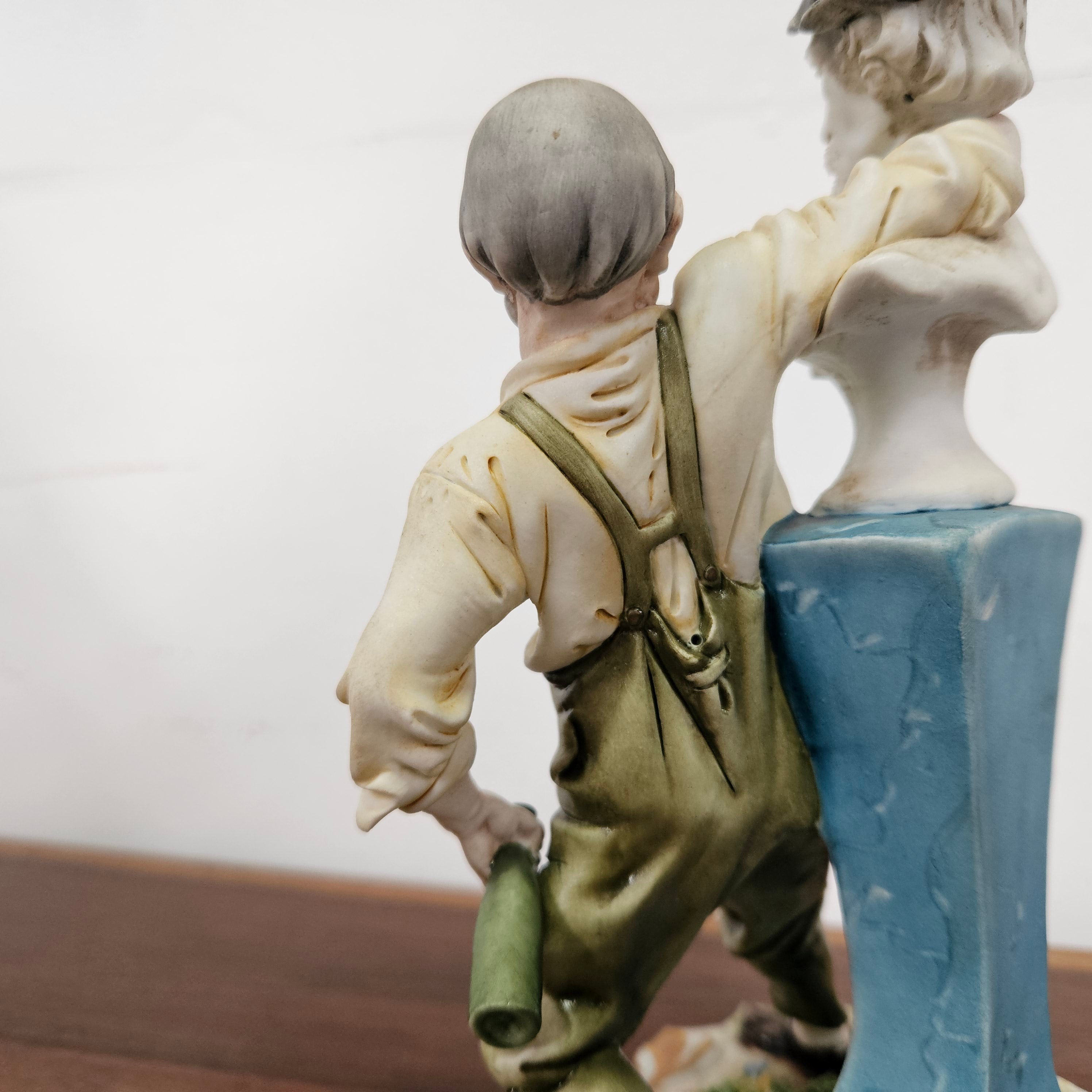 Vintage Italian Ceramic Statue 'Drinking Pals' | Antique & Vintage | Moonee Ponds Antiques | Australia Wide Delivery
