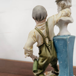 Vintage Italian Ceramic Statue 'Drinking Pals' | Antique & Vintage | Moonee Ponds Antiques | Australia Wide Delivery