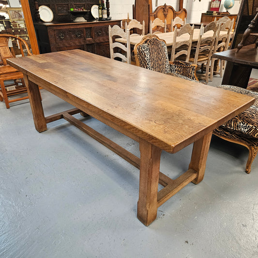 Solid French Oak Farmhouse Dining Table