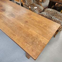 Solid French Oak Farmhouse Dining Table