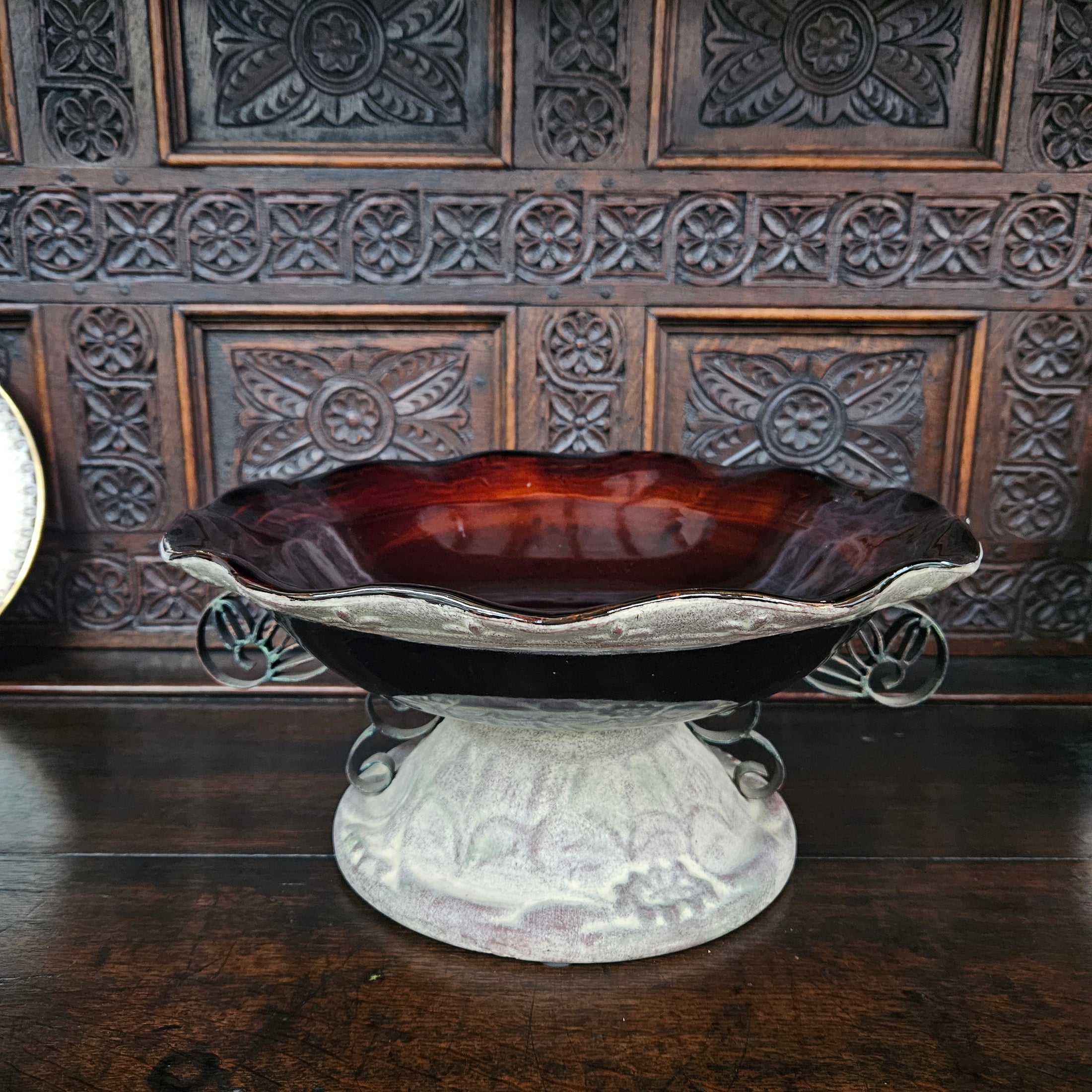 Decorative Ruby Coloured Glass Fruit Bowl Moonee Ponds Antiques decorative-ruby-coloured-glass-fruit-bowl-moonee-ponds-antiques