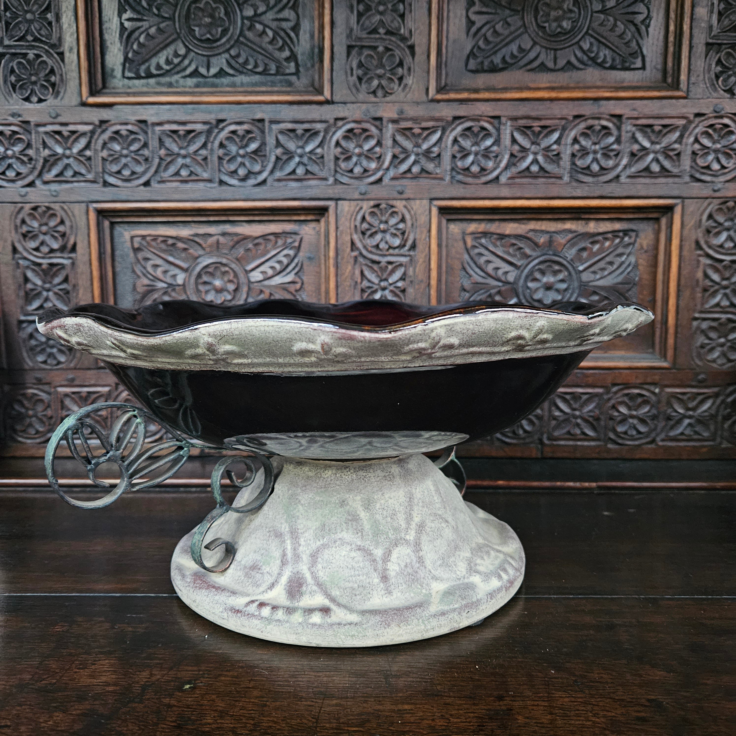 Decorative Ruby Coloured Glass Fruit Bowl | Antique & Vintage | Moonee Ponds Antiques | Australia Wide Delivery