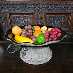 Decorative Ruby Coloured Glass Fruit Bowl | Antique & Vintage | Moonee Ponds Antiques | Australia Wide Delivery