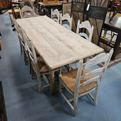 French Raw Oak Refectory Dining Table | Antique & Vintage | Moonee Ponds Antiques | Australia Wide Delivery