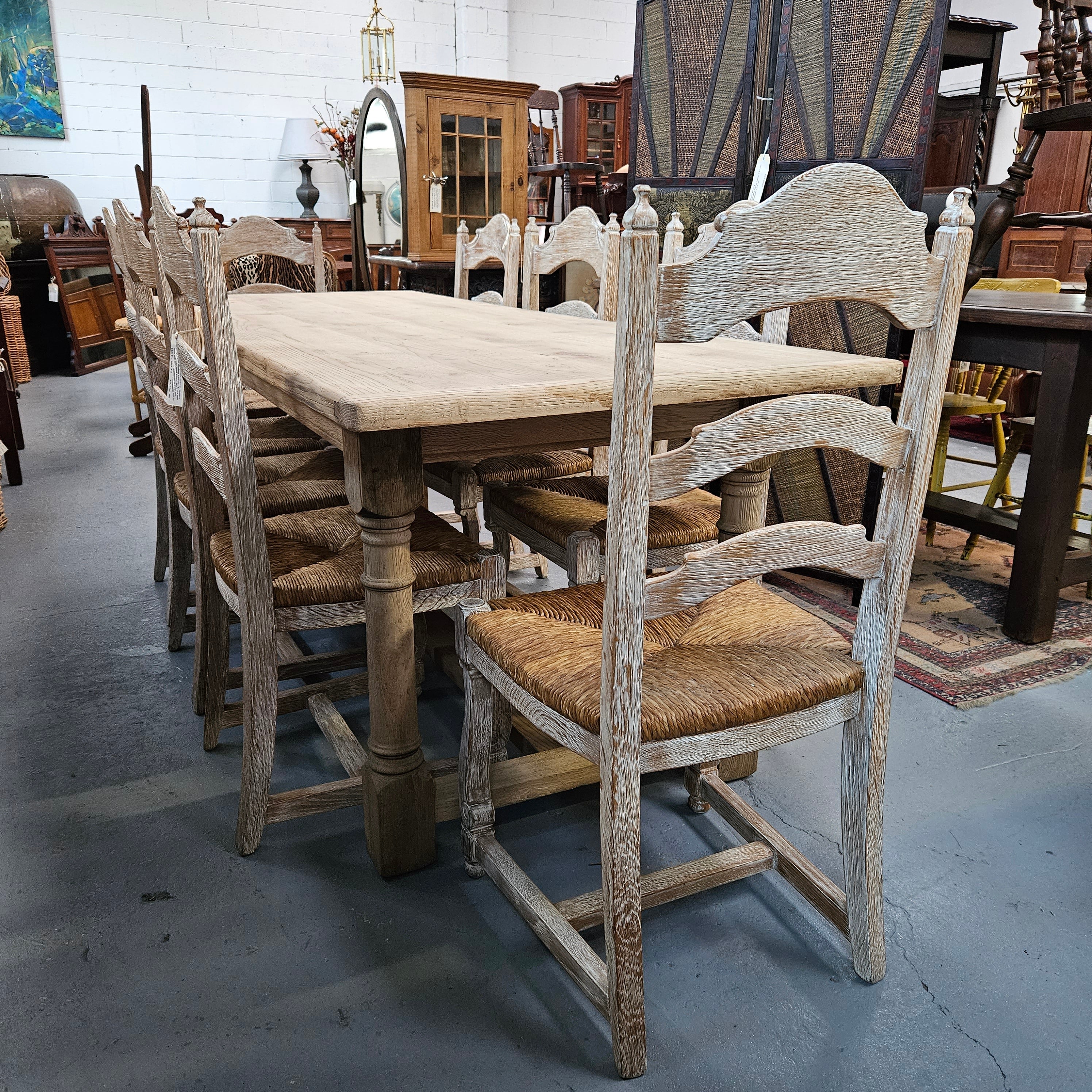 French Raw Oak Refectory Dining Table | Antique & Vintage | Moonee Ponds Antiques | Australia Wide Delivery