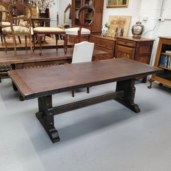 Stunning French Dark Oak Refectory Style Dining Table | Antique & Vintage | Moonee Ponds Antiques | Australia Wide Delivery