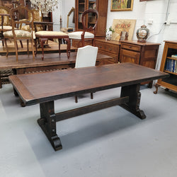 Stunning French Dark Oak Refectory Style Dining Table | Antique & Vintage | Moonee Ponds Antiques | Australia Wide Delivery