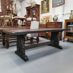 Stunning French Dark Oak Refectory Style Dining Table | Antique & Vintage | Moonee Ponds Antiques | Australia Wide Delivery