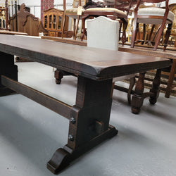 Stunning French Dark Oak Refectory Style Dining Table | Antique & Vintage | Moonee Ponds Antiques | Australia Wide Delivery