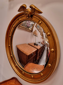 Vintage French Empire Style Gilt Convex Mirror | Antique & Vintage | Moonee Ponds Antiques | Australia Wide Delivery