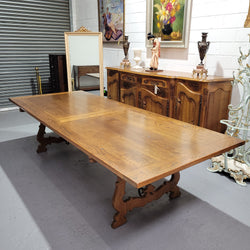 Bespoke Spanish Style Three Meter Long Dining Table | Antique & Vintage | Moonee Ponds Antiques | Australia Wide Delivery
