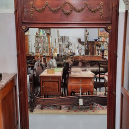 Mahogany Louis XVI Style Mantle Mirror