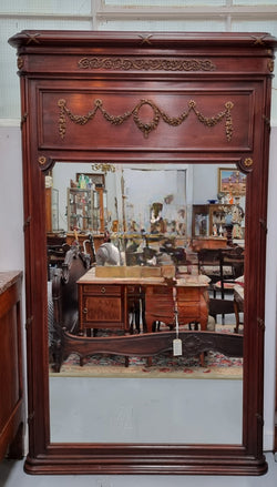 Mahogany Louis XVI Style Mantle Mirror | Antique & Vintage | Moonee Ponds Antiques | Australia Wide Delivery