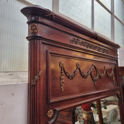 Mahogany Louis XVI Style Mantle Mirror | Antique & Vintage | Moonee Ponds Antiques | Australia Wide Delivery