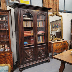 Substantial French Henry 2nd Walnut Two Door Bookcase | Antique & Vintage | Moonee Ponds Antiques | Australia Wide Delivery