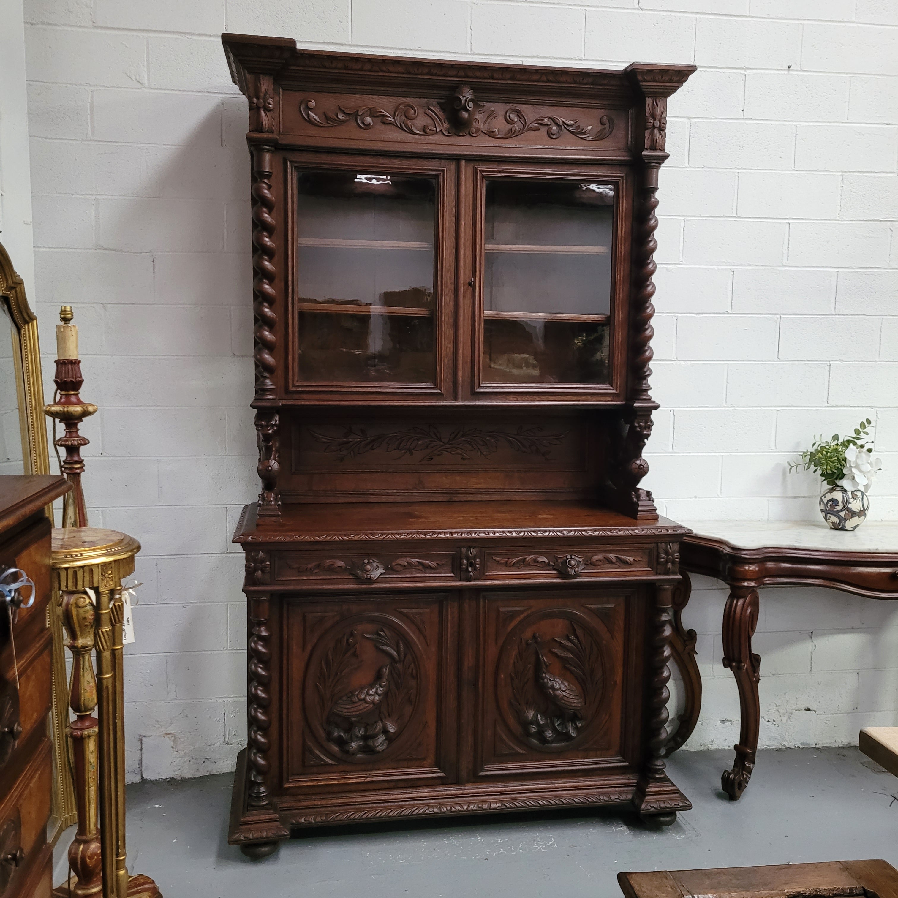 Renaissance Style French Oak Buffet De Corp With Impressive Carvings | Antique & Vintage | Moonee Ponds Antiques | Australia Wide Delivery