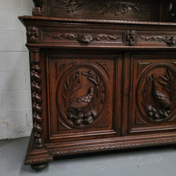 Renaissance Style French Oak Buffet De Corp With Impressive Carvings | Antique & Vintage | Moonee Ponds Antiques | Australia Wide Delivery