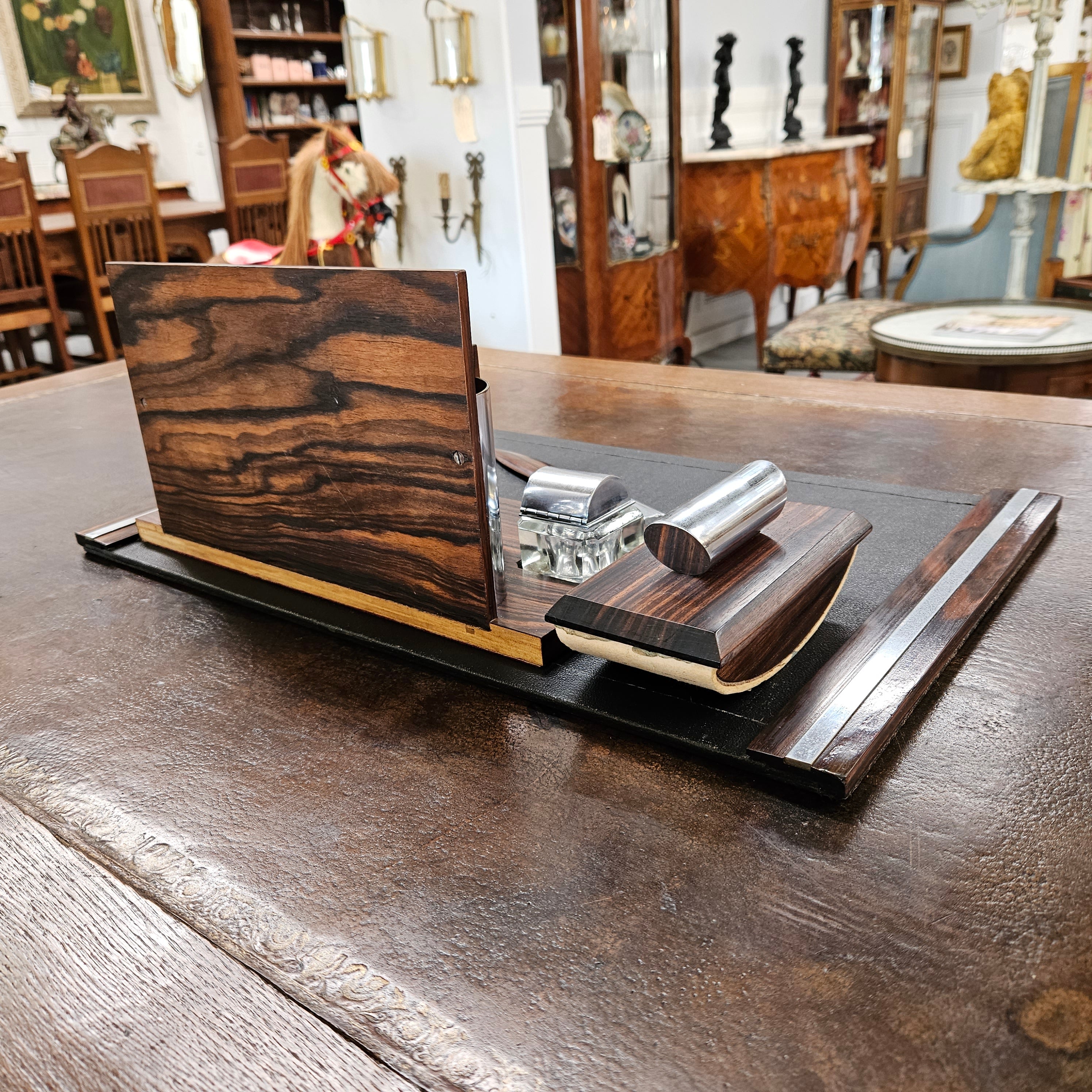 Rosewood Art Deco Desk Set | Antique & Vintage | Moonee Ponds Antiques | Australia Wide Delivery