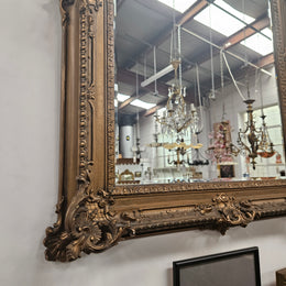 Antique Giltwood Mirror Beveled Edge