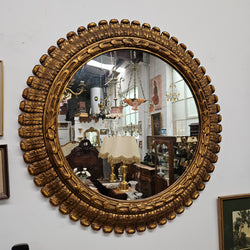 Rare Vintage Giltwood Round Mirror | Antique & Vintage | Moonee Ponds Antiques | Australia Wide Delivery