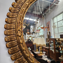 Rare Vintage Giltwood Round Mirror | Antique & Vintage | Moonee Ponds Antiques | Australia Wide Delivery