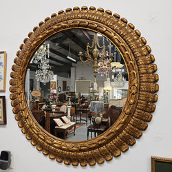 Rare Vintage Giltwood Round Mirror | Antique & Vintage | Moonee Ponds Antiques | Australia Wide Delivery