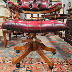 Vintage Leather Desk Chair | Antique & Vintage | Moonee Ponds Antiques | Australia Wide Delivery