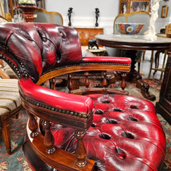 Vintage Leather Desk Chair | Antique & Vintage | Moonee Ponds Antiques | Australia Wide Delivery
