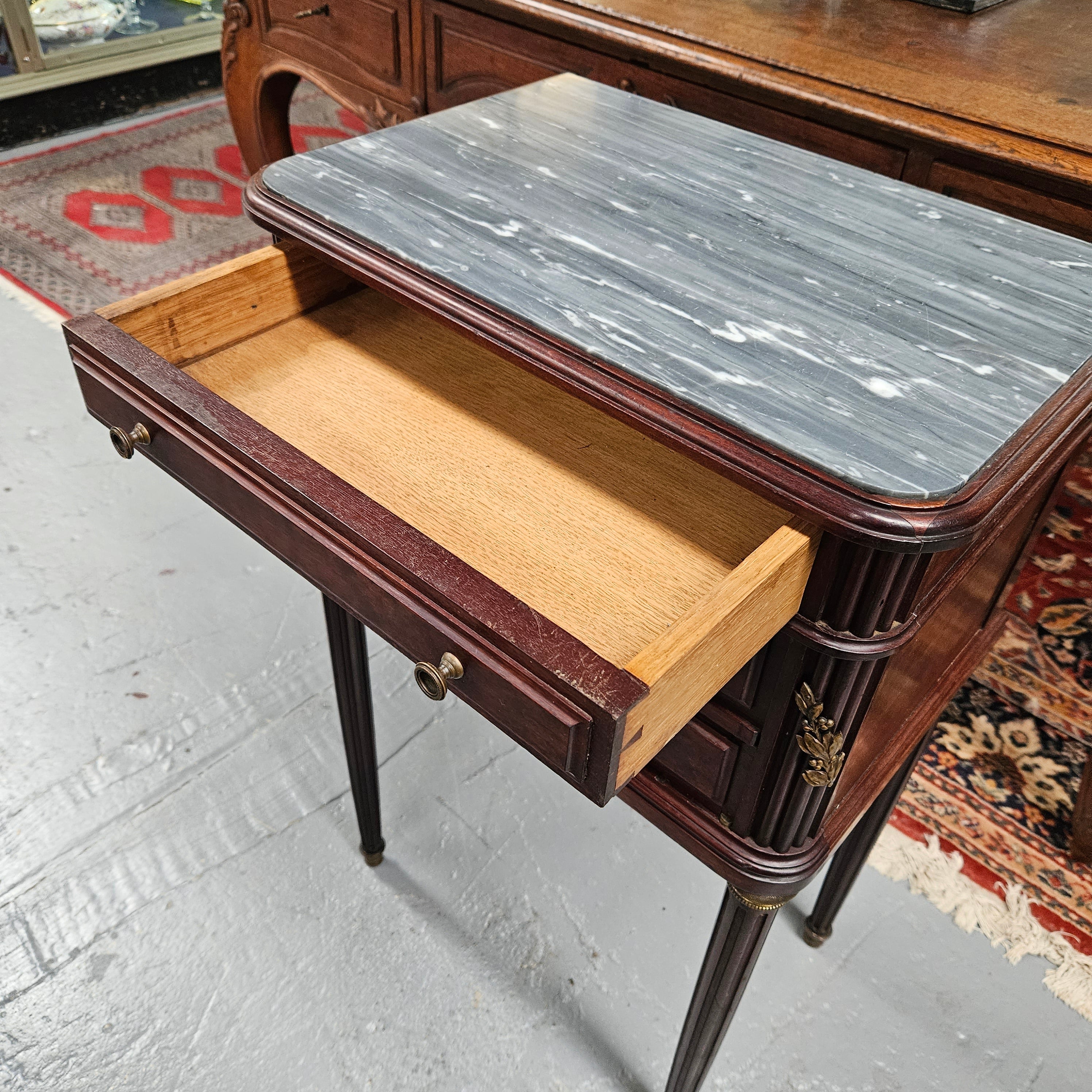 Louis XVI Style Walnut Side Table | Antique & Vintage | Moonee Ponds Antiques | Australia Wide Delivery