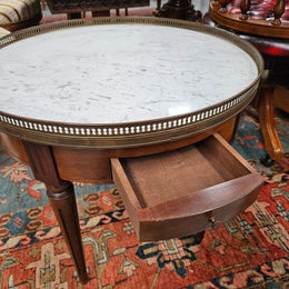 French Walnut Bouillotte Round Table